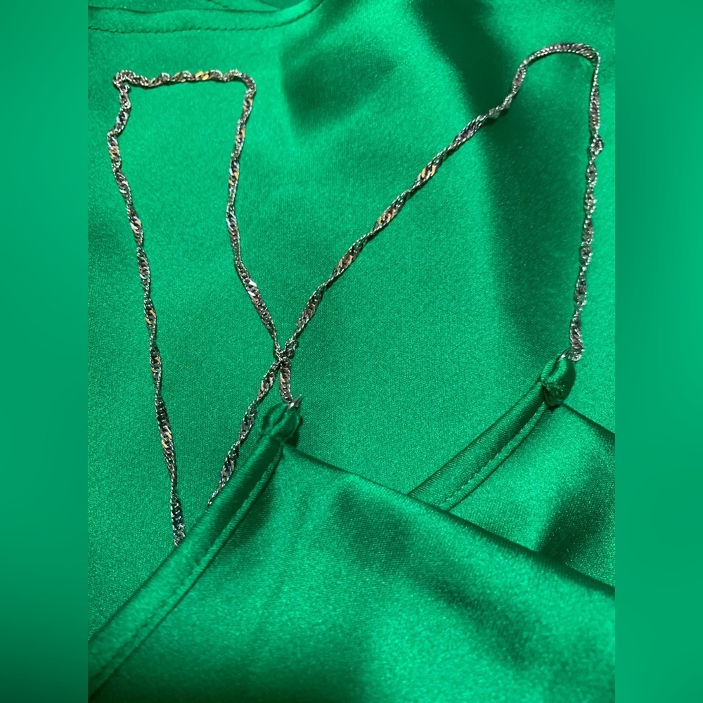 Nicole Miller Emerald‎ Green Satin Camisole Women Small NWT - Picture 4 of 7